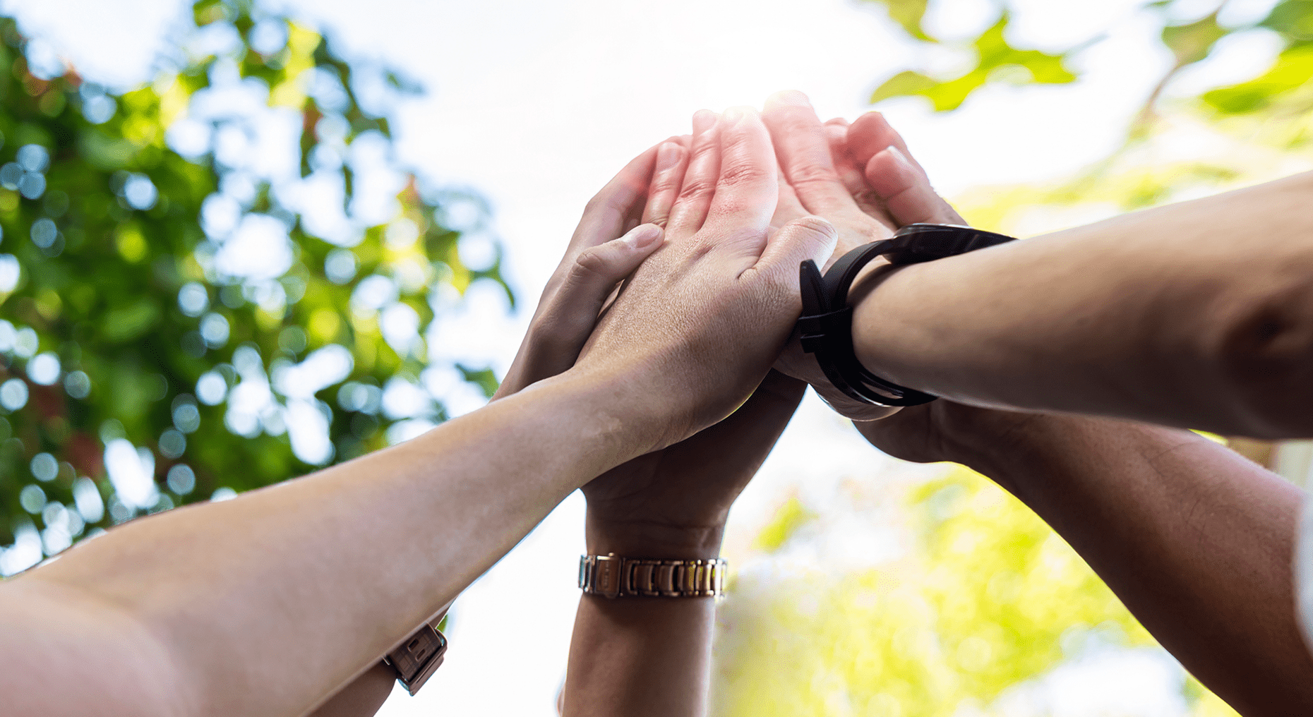 Unity symbolized by hands together